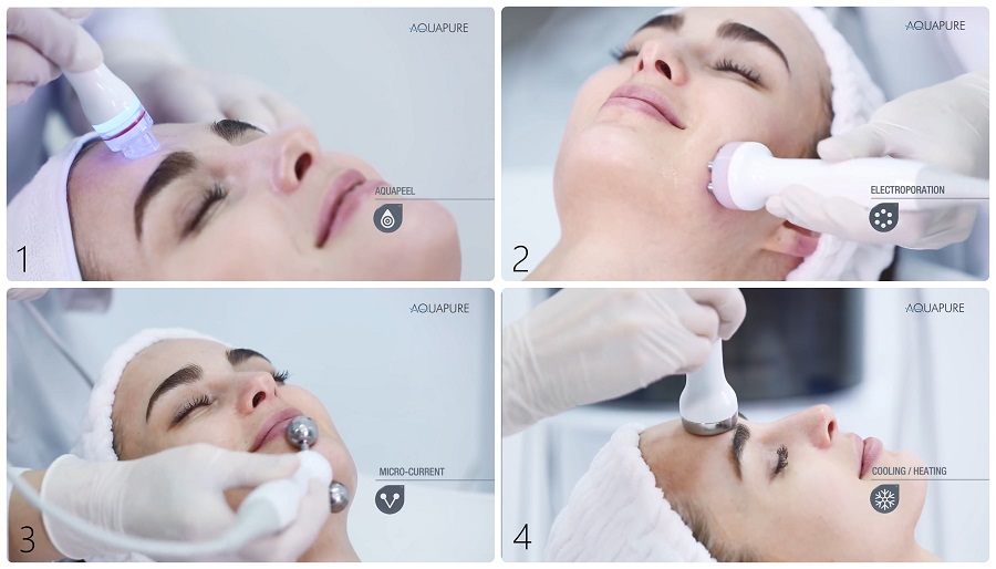 máy chắm sóc da mặt aqua pure hàn quốc -2